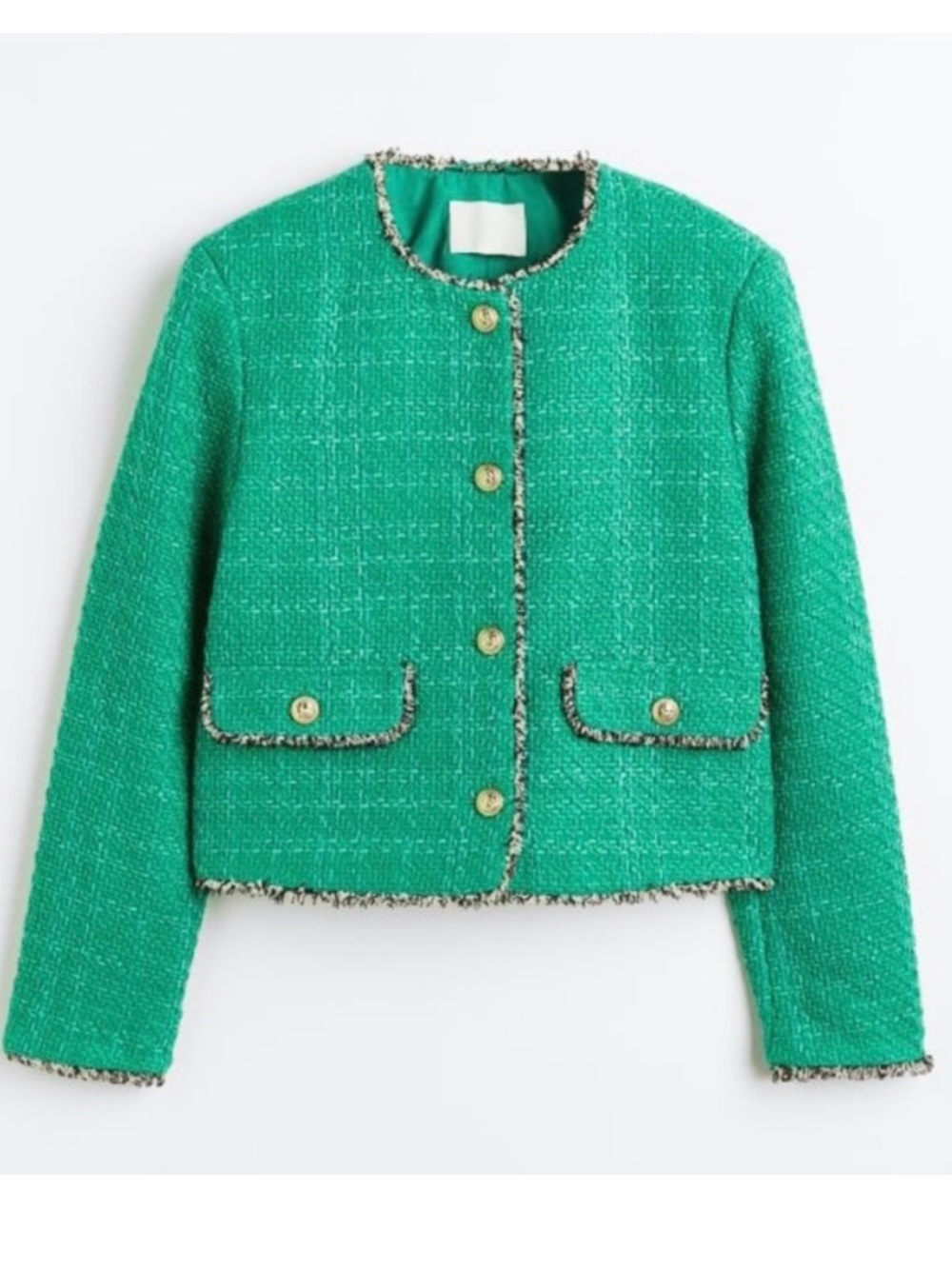 H&M Green Tweed Jacket